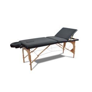 Wooden Portable Massage Bed (Black)